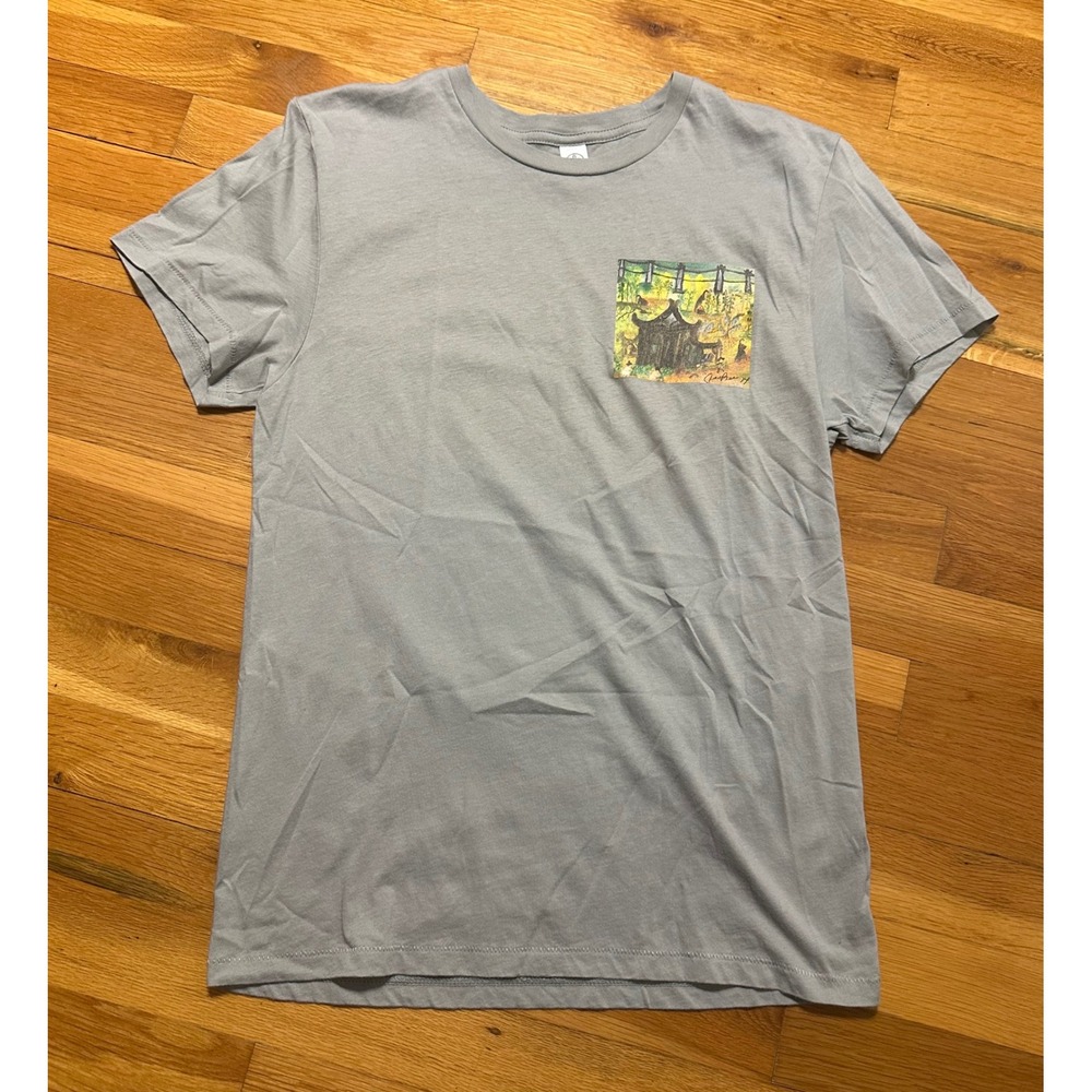 Alternative Apparel Grey Organic Cotton Art Graphic T-Shirt Small 06005C2